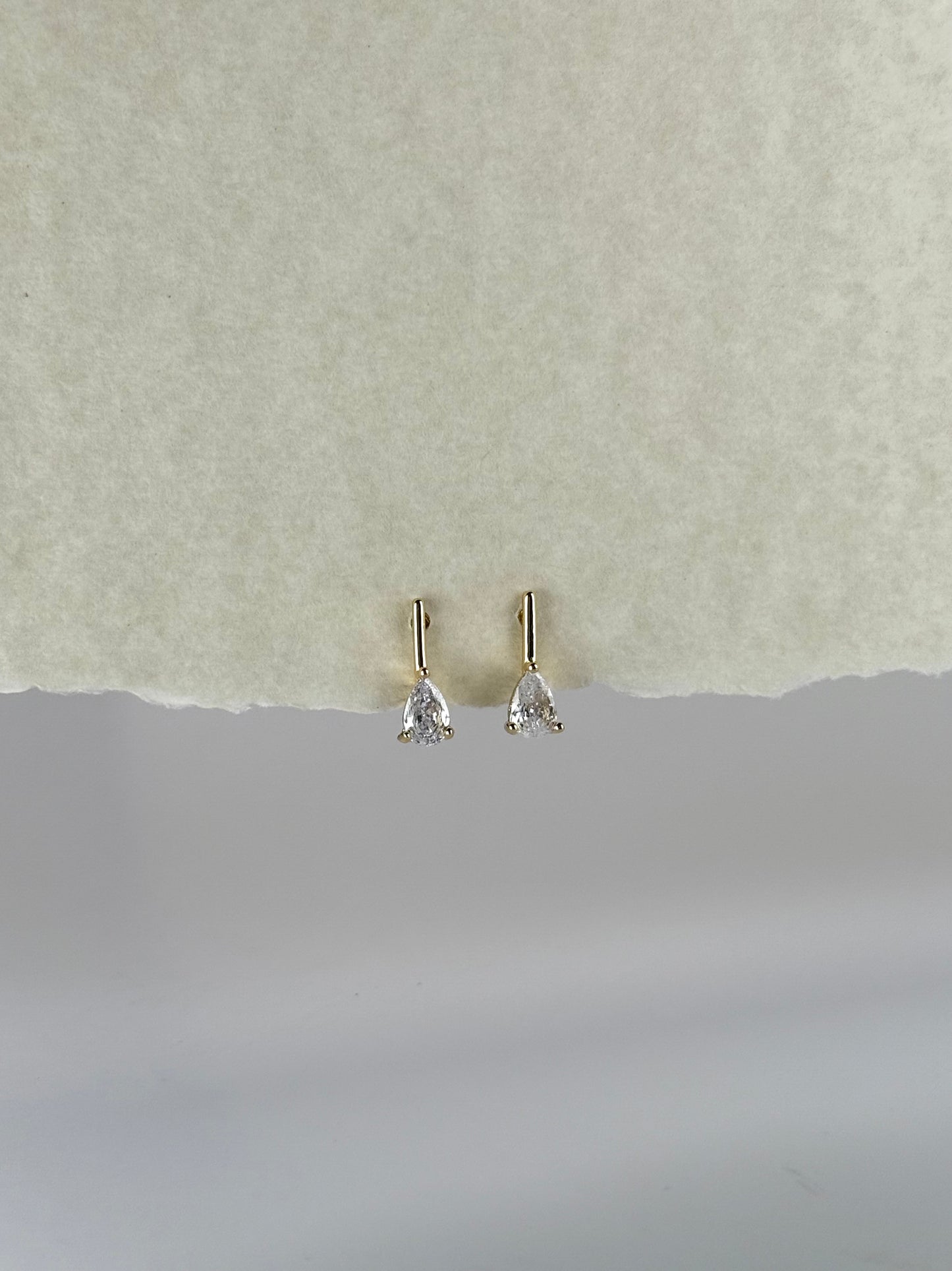 Pear-Cut CZ Stud