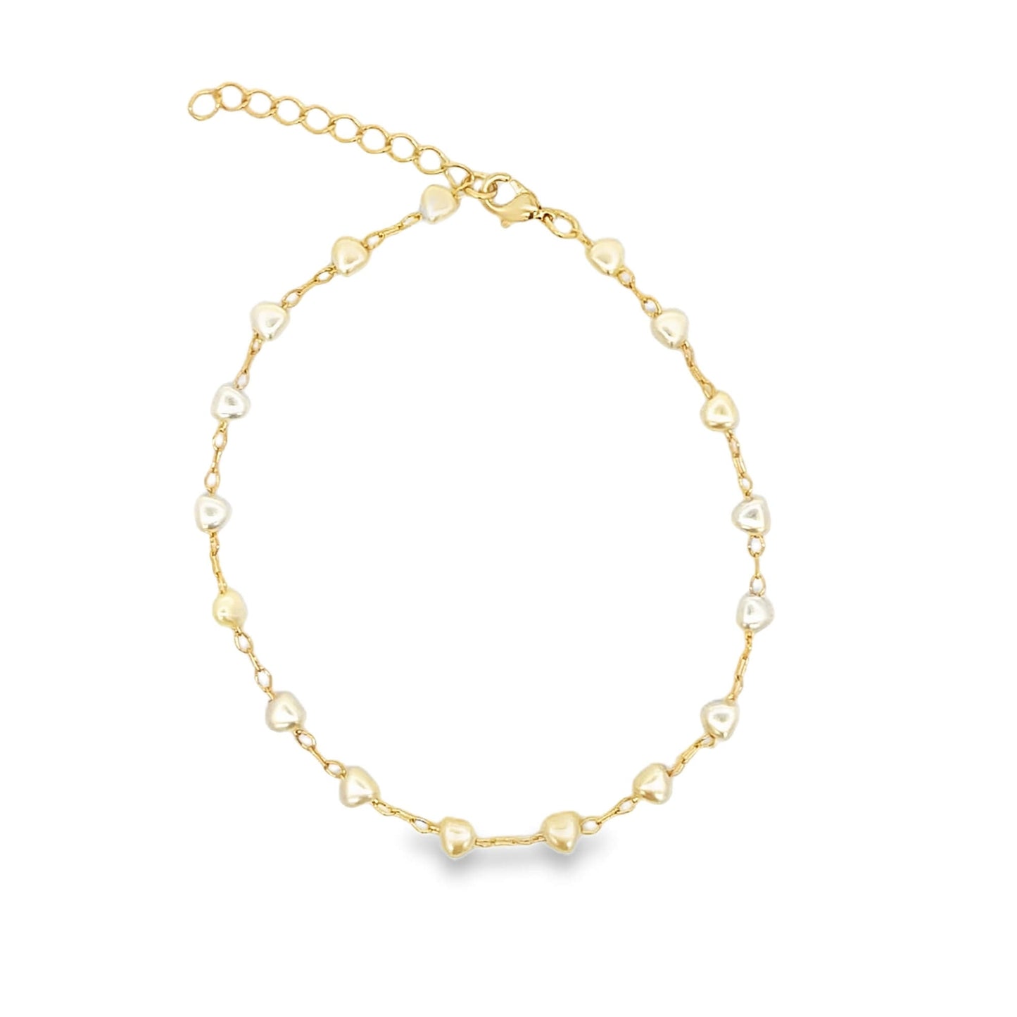 Heart Shaped Pearl Bracelet