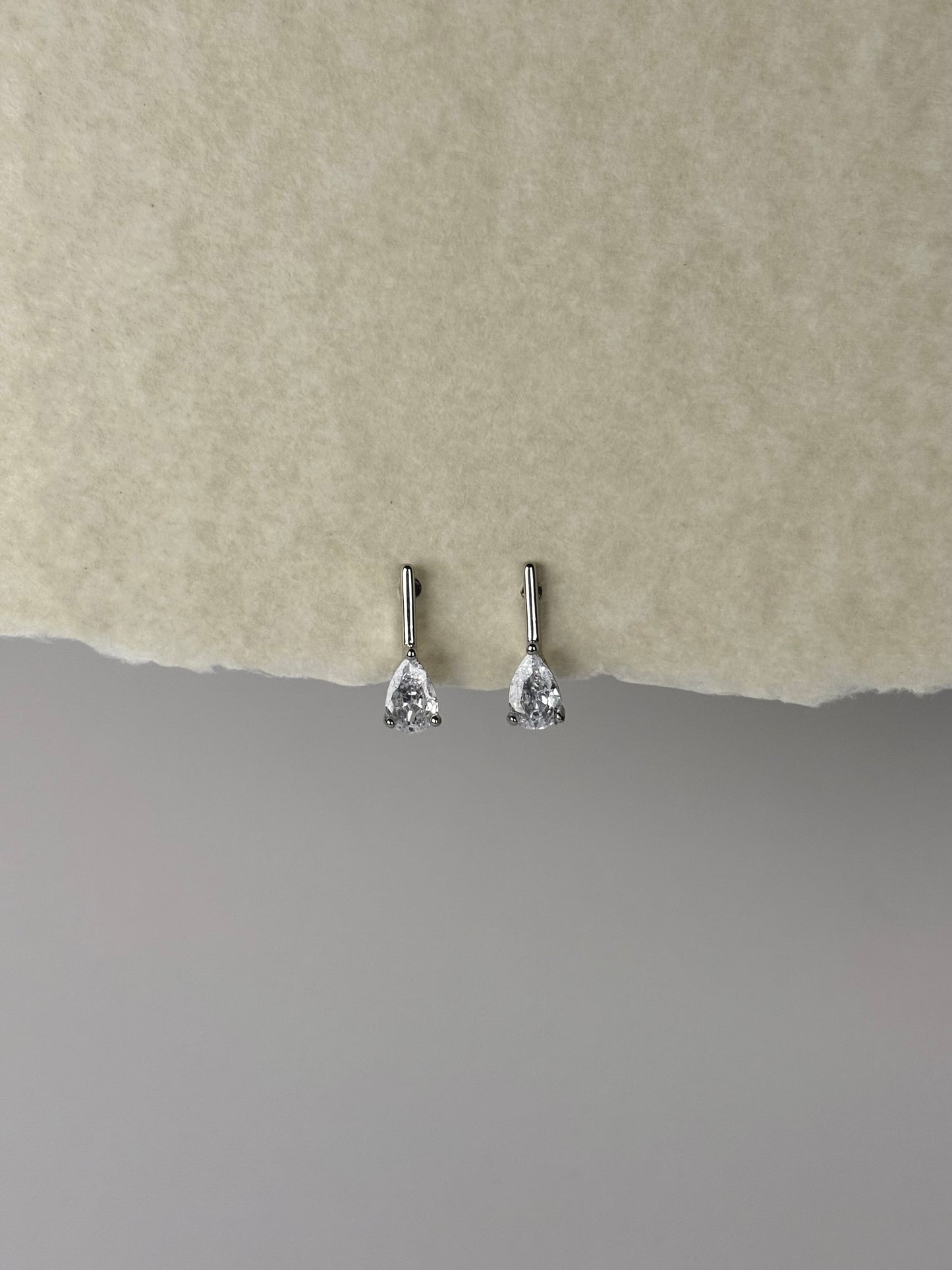 Pear-Cut CZ Stud