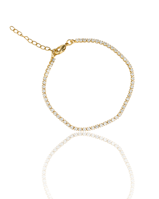 Dainty 2mm CZ Stone Anklet