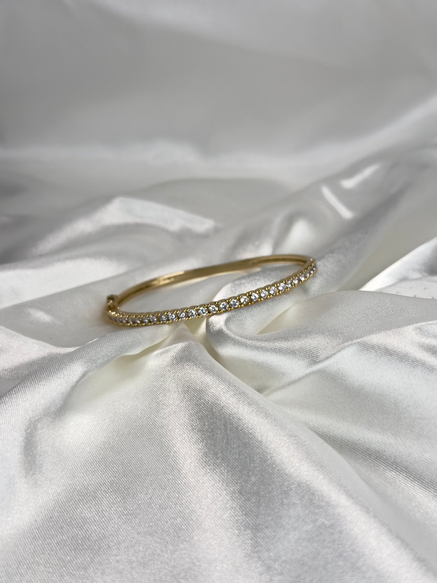 CZ Stone Buckle Bangle