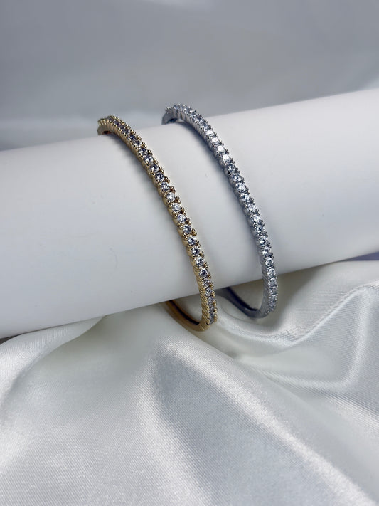 CZ Stone Buckle Bangle